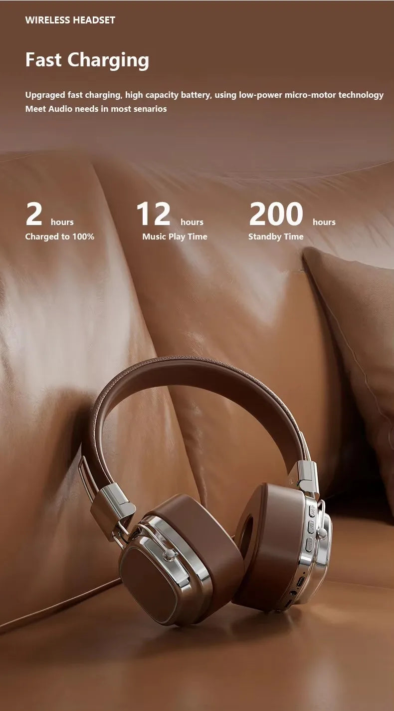 Good Classic Over Ear Studio Dj Stereo V 5.3 Wireless Retro