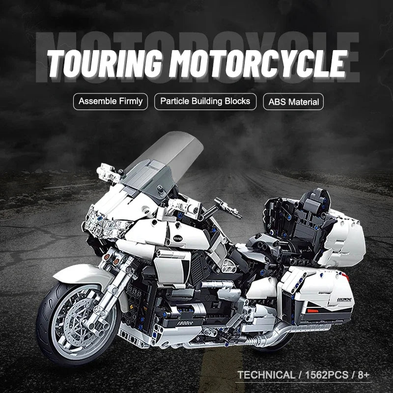 Gold Wing Touring Motorcycle Technical Model Building Blocks MOC Racing car Motorbike Bricks Sets To - Product details