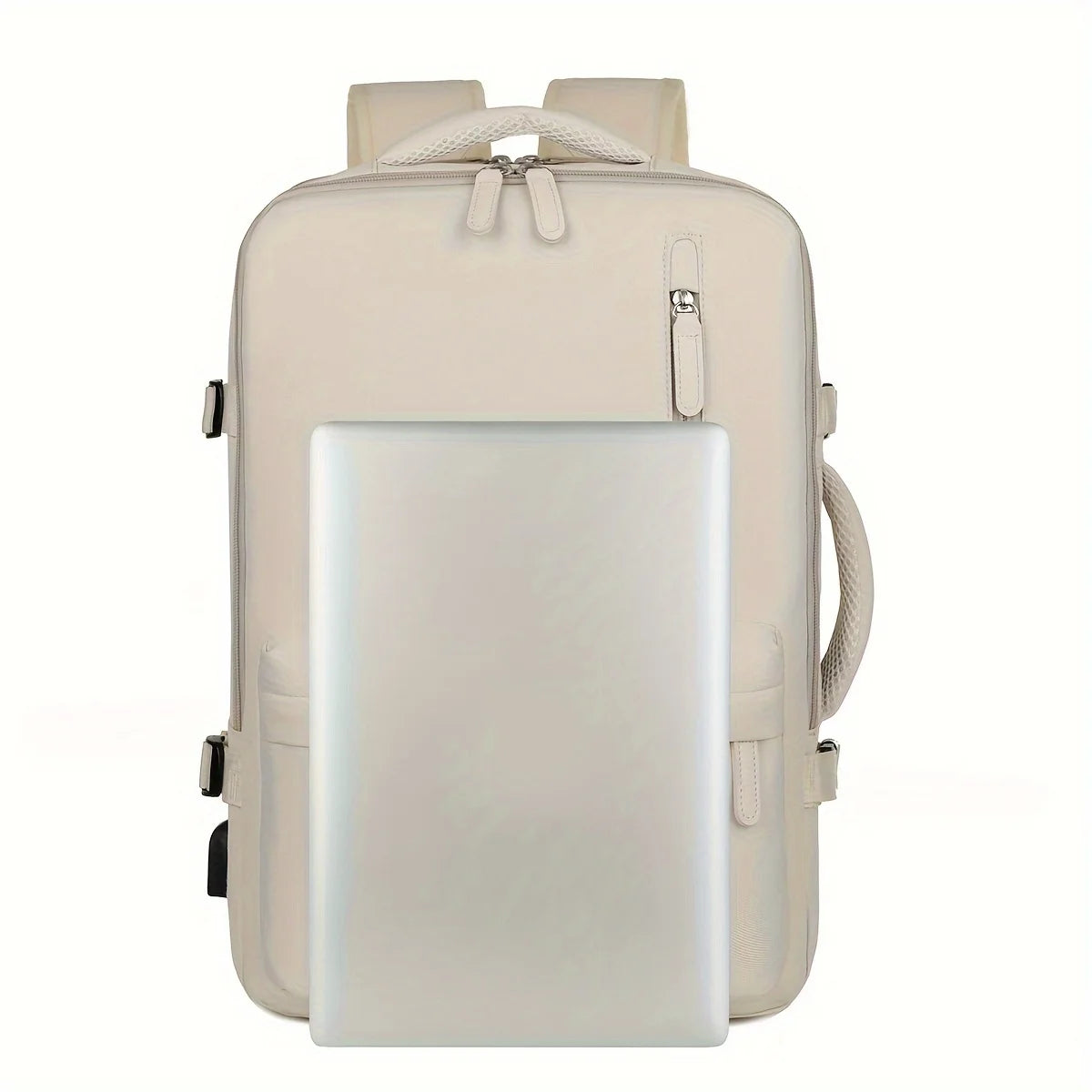 Expandable Backpack Men's Large-Capacity School Bag Business Trip Portable Lugga - View 8