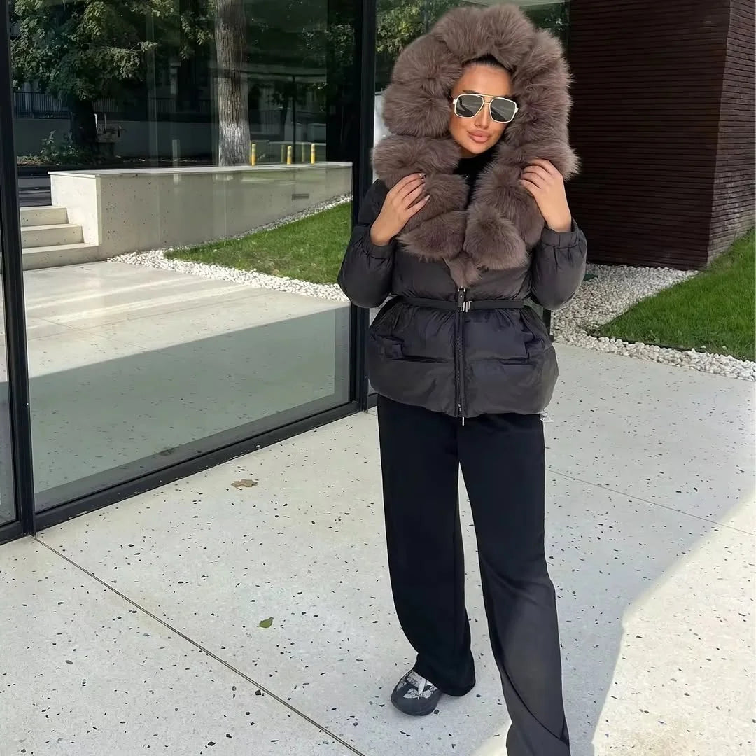 OFTBUY 2025 Winter Clothing Puffer Jacket Women Real Fox Fur Hooded Thick Warm 90% White Duck Down C - Gallery image 7