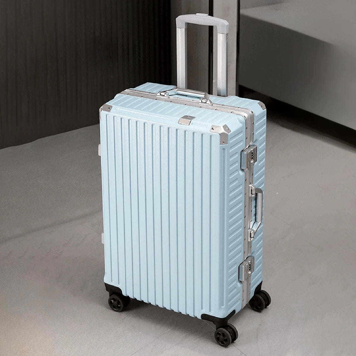 Trolley Luggage 20 24 26 28 Inch Aluminum Frame Rolling Luggage Case USB Travel Suitcase on Wheels C - Gallery image 18