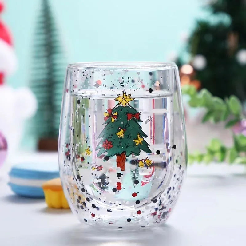 Christmas Double Wall Glass Cup Heat-resistant Water Cup Christmas Tre - Brand Detail