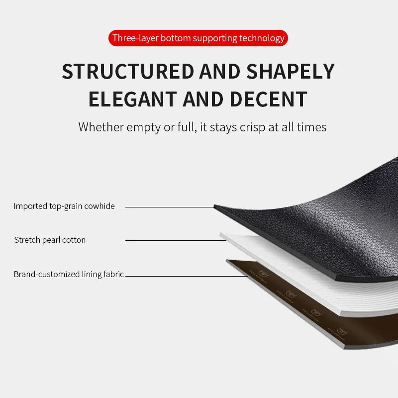 BULLCAPTAIN Men Genuine Leather Crossbody Bag Casual Everyday