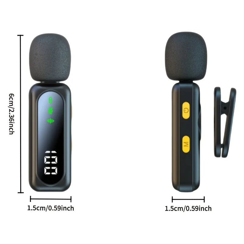 Professional Wireless Lavalier Microphone System with Intelligent Noise Cancellation Lapel Mic For Vlog&Interviews&Conferences - Product Image 8