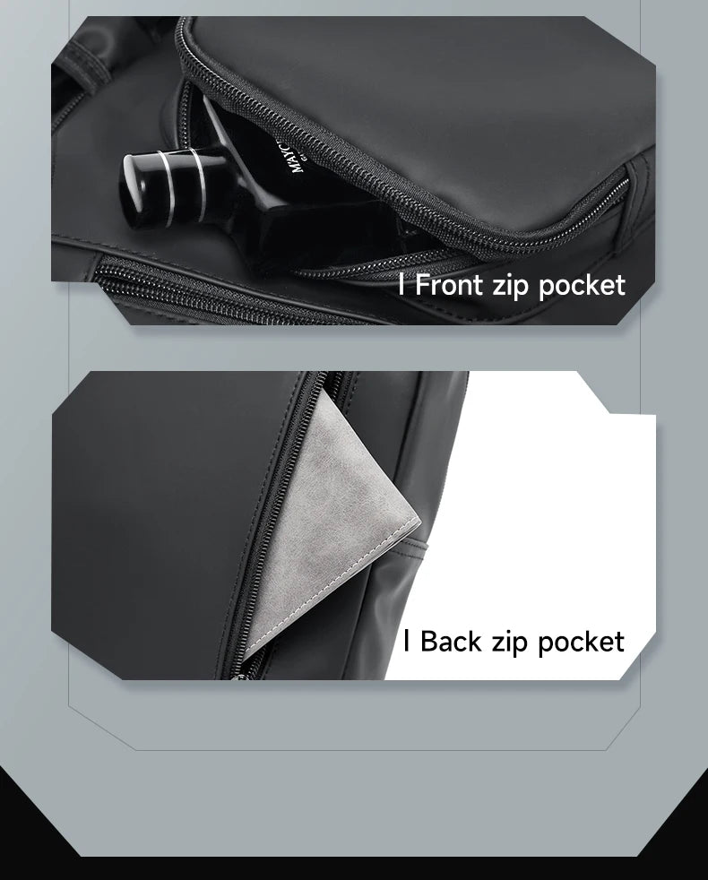 Septwolves Business Thin Printed Leather Crossbody Sling Bag Man