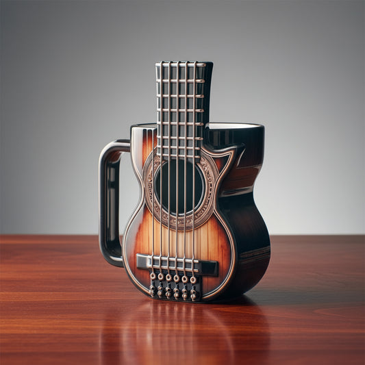 Guitar Coffee Mug - Musical Instrument Ceramic Cup | Gift - Additional View