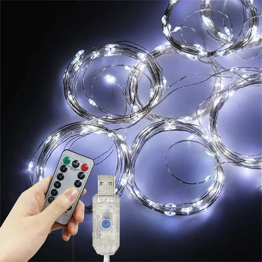 Christmas Light Party Birthday Wall Decoration LED 8 Mode 3/6M Garland - Front View