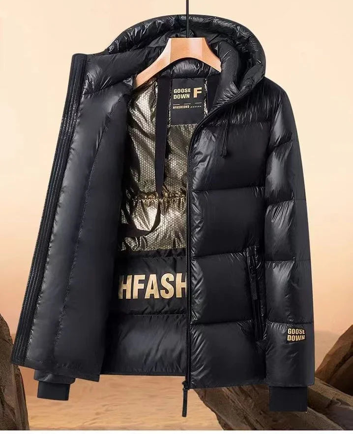 Down Jacket Men Waterproof - Luxury Hooded Goose Feather Puffer - Product Details