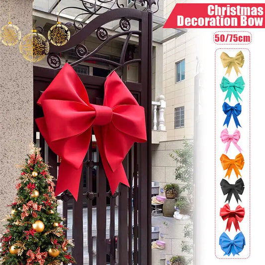 Christmas Tree Decoration New Year Party Prop Christmas Big Bow EVA Sh - Front View