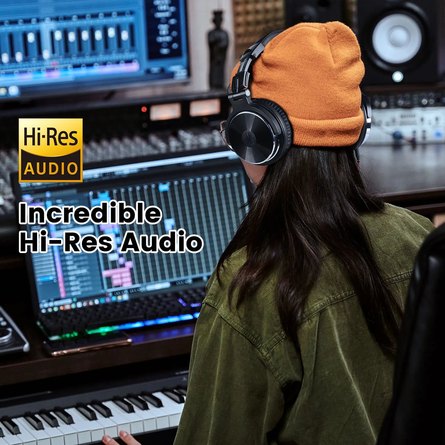 Oneodio Pro 10 DJ Headphones - Studio Monitor Over Ear Wired HiFi - Product Details