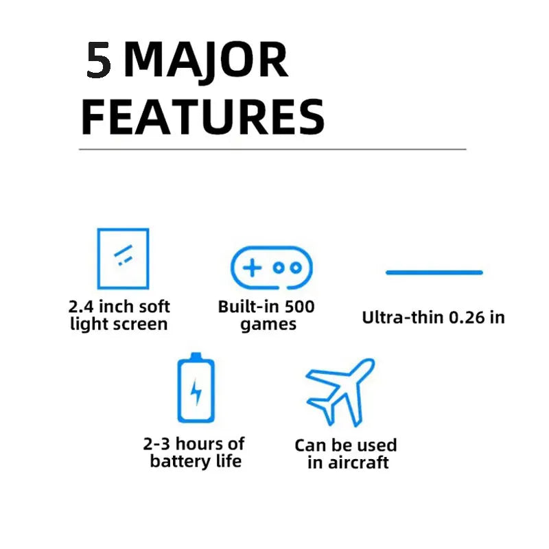 Handheld Game Console 500 Classic Games LCD Retro Video Mini Game