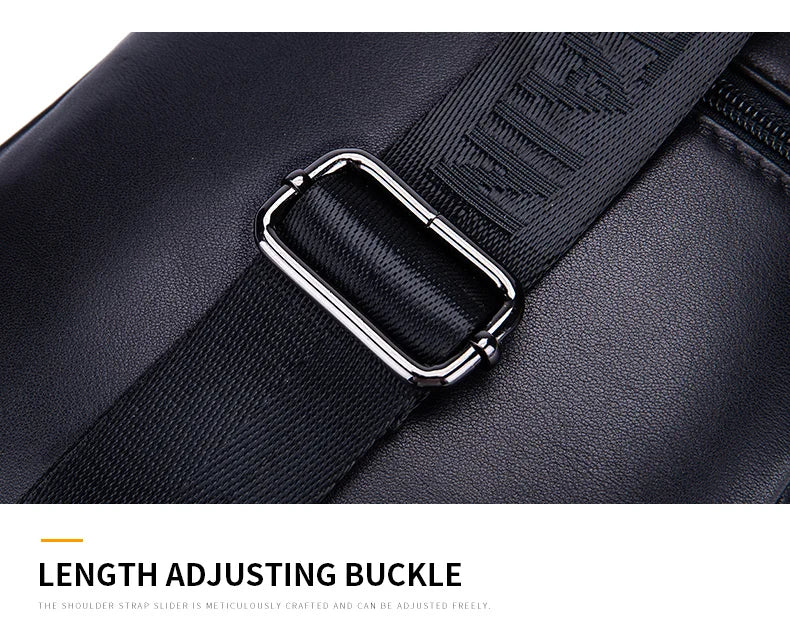 BULLCAPTAIN Bag Genuine Leather Chest Bag Men's Fashion Style Casual