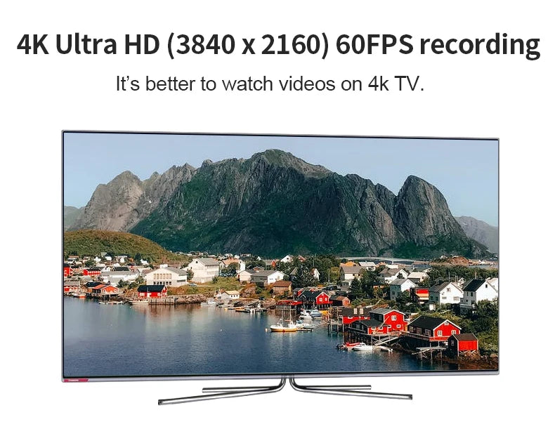 Ordro EP8 Head Wearable Action Camera Vlog 4K 60fps for YouTube