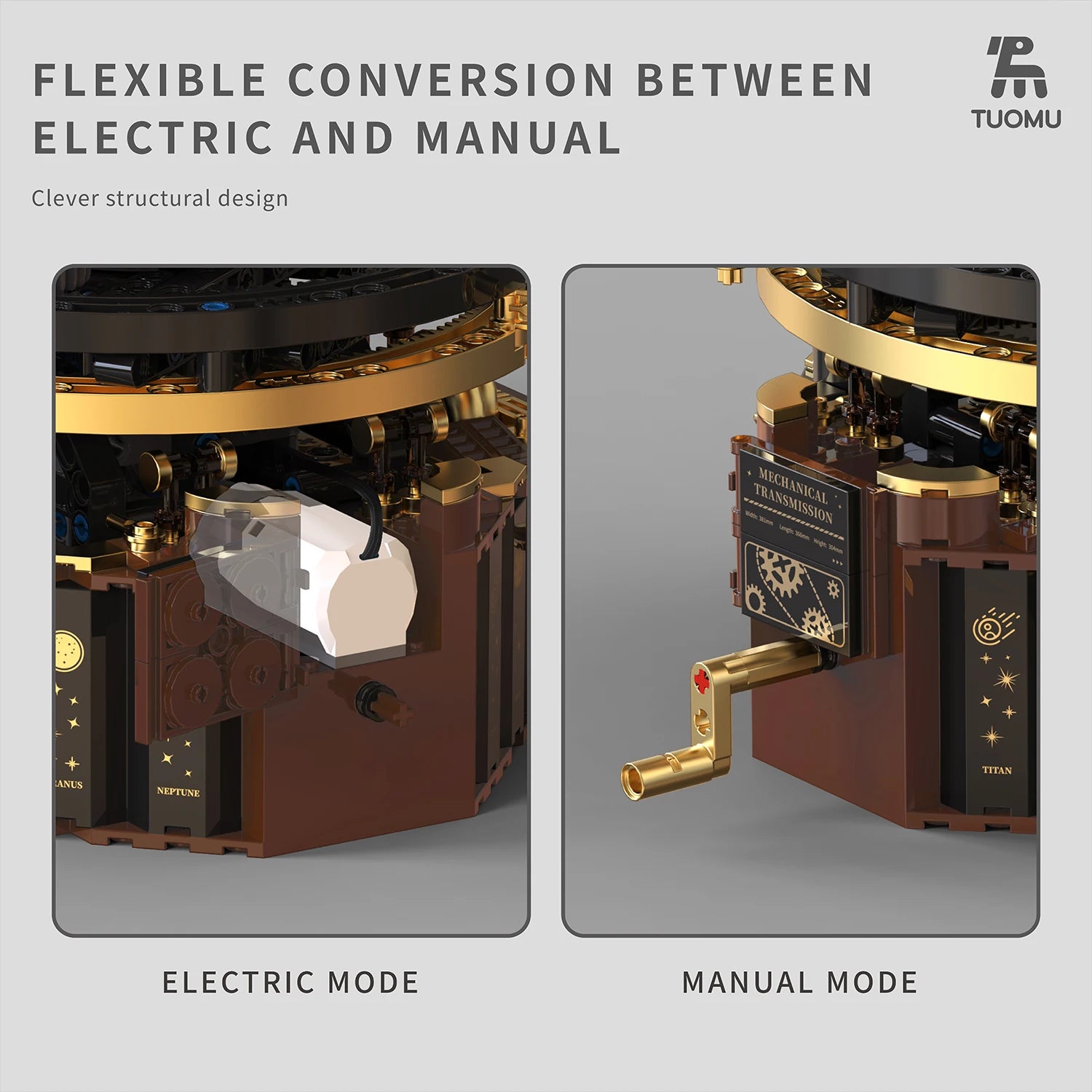 STEM Electric Rotating Universe Electric Solar System Light Building Blocks Sun Earth Model Space Science Education DIY Kid Toy - Usage Context Display