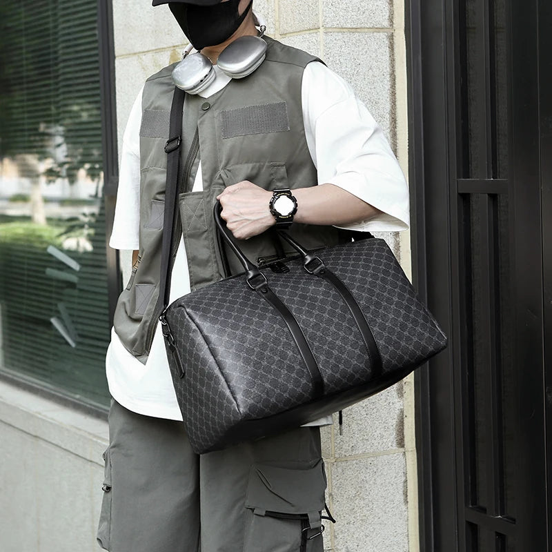 Men’s Black Traveling Bag Large Capacity Business Travel Luggage Bag