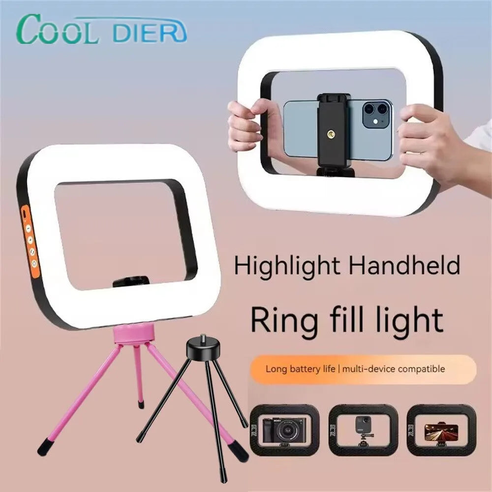 New Handheld Ring LED Rechargeable Fill light Mobile Phone Live