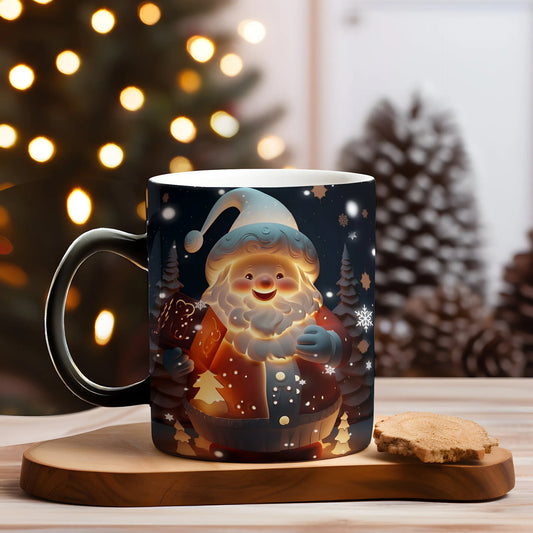 Christmas Color Changing Mug Santa Claus Ceramic Magic Mug Elk Heat Se - Color Variant