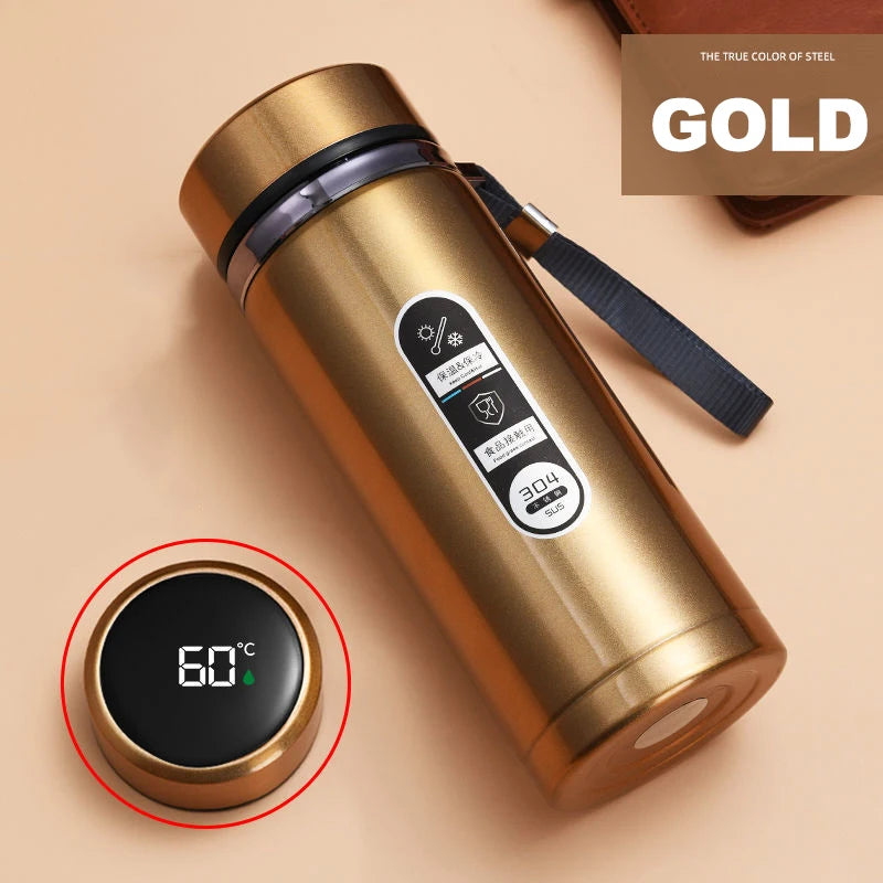 500ML-1Liter Stainless Steel Thermos Bottle with LED Temperature