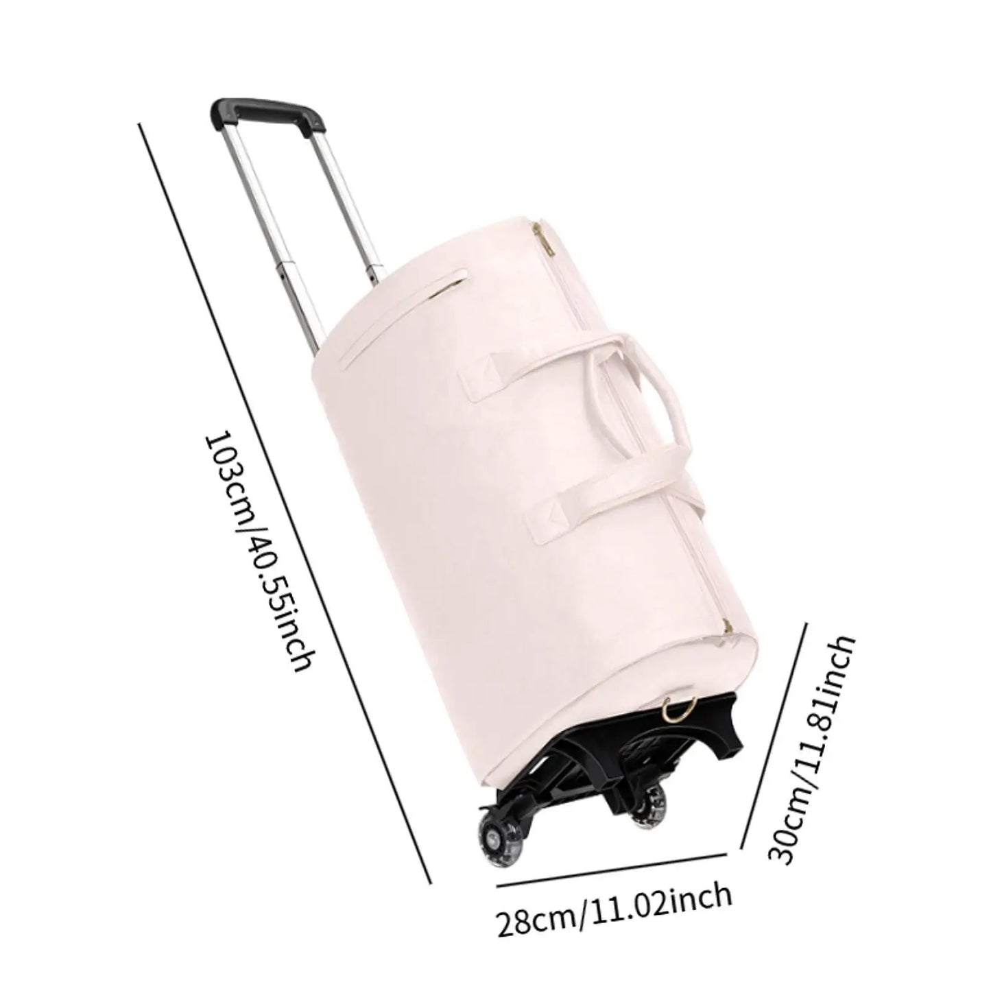 Rolling Garment Bag with Wheels with Compartment Trendy Overnight