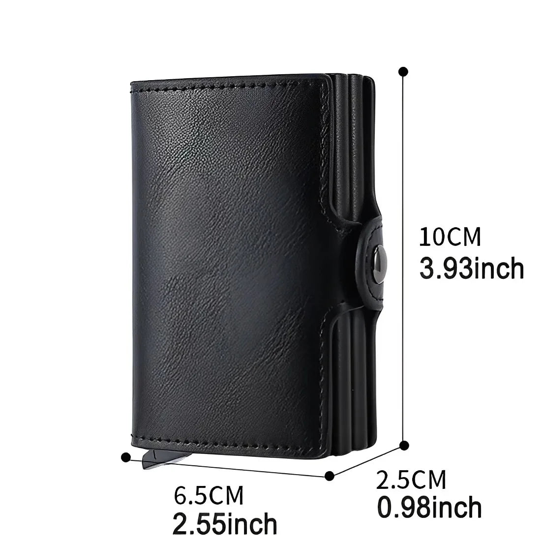 Double Layer Anti-Theft Card Case with RFID Blocking - Carbon Fiber