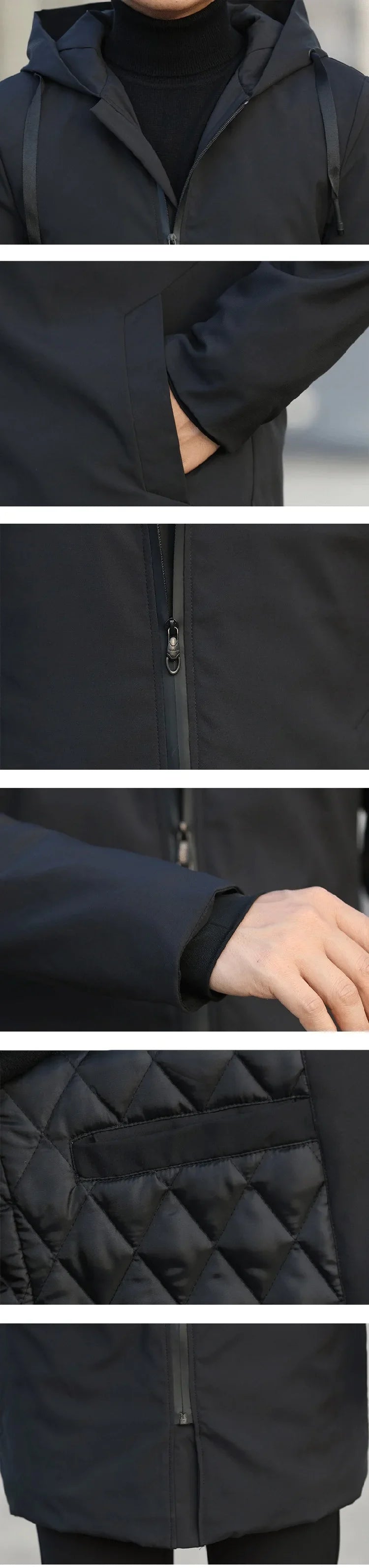 Autumn Winter Men's Trench Coat Male Windbreaker Outerwear Jaquet Man Coat Men Casual Thicken Warm H - Gallery image 11