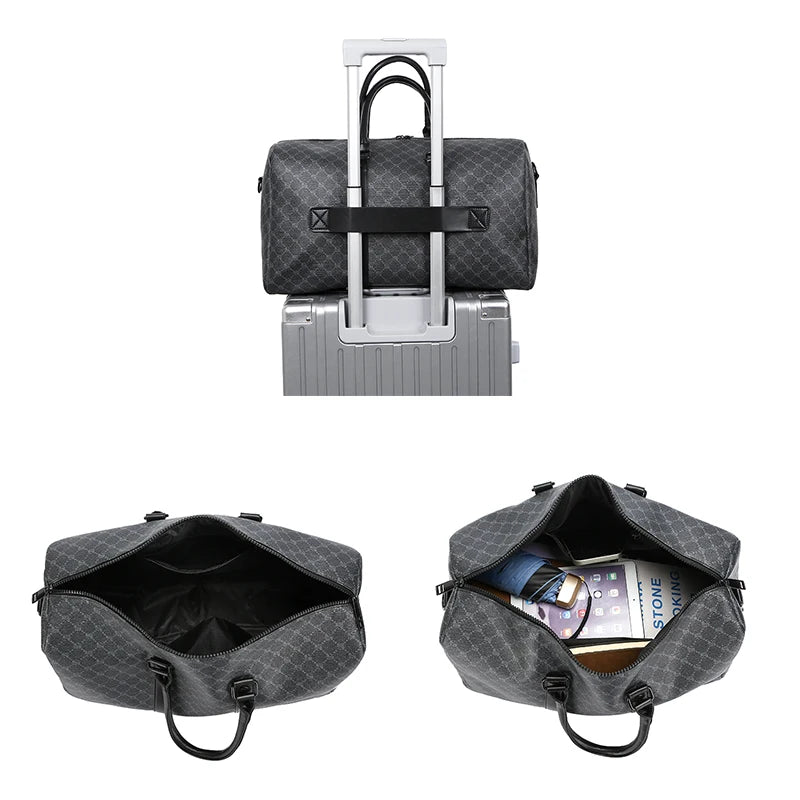Men’s Black Traveling Bag Large Capacity Business Travel Luggage Bag