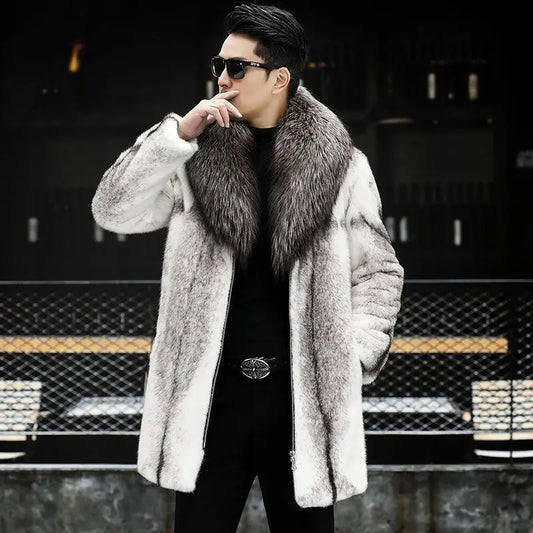 -10 degrees Celsius cold resistant and warm mink fur coat for men's wi - Main View