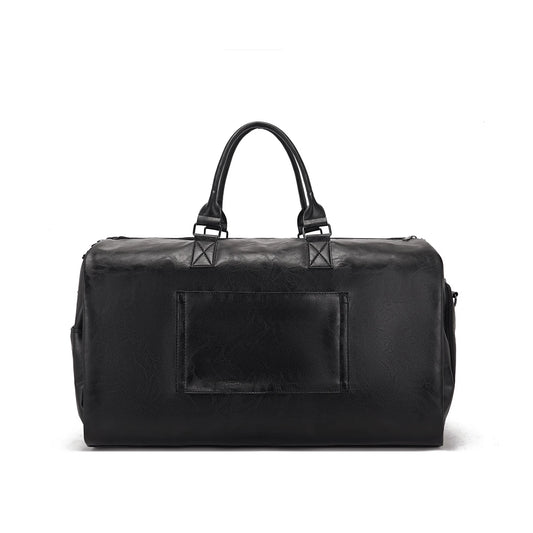 Leather oil wax pattern foldable and expandable multifunctional