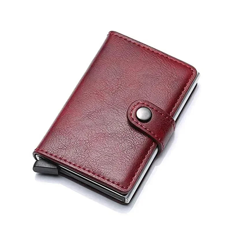 Rfid Aluminum Men Wallet Card Holder Purse Carbon Fiber Men Business
