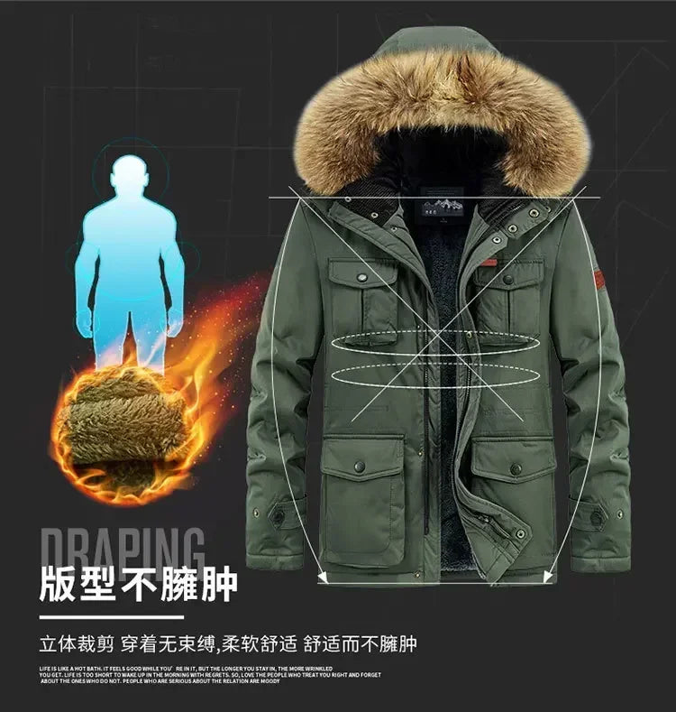 Plus Size 8XL Men Parkas Hooded - Thick Warm Winter Jacket Coat - Product Details