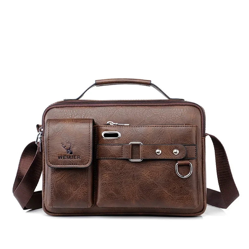 2024 New Men Shoulder Bag for 10.4" Ipad PU Leather Business