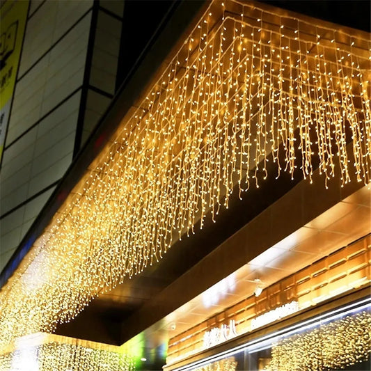 Christmas Lights Waterfall Outdoor Decoration 5M Droop 0.4-0.6m Led Li - Main View