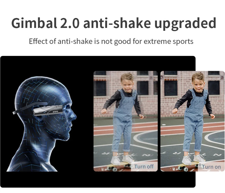 Ordro EP8 Head Wearable Action Camera Vlog 4K 60fps for YouTube