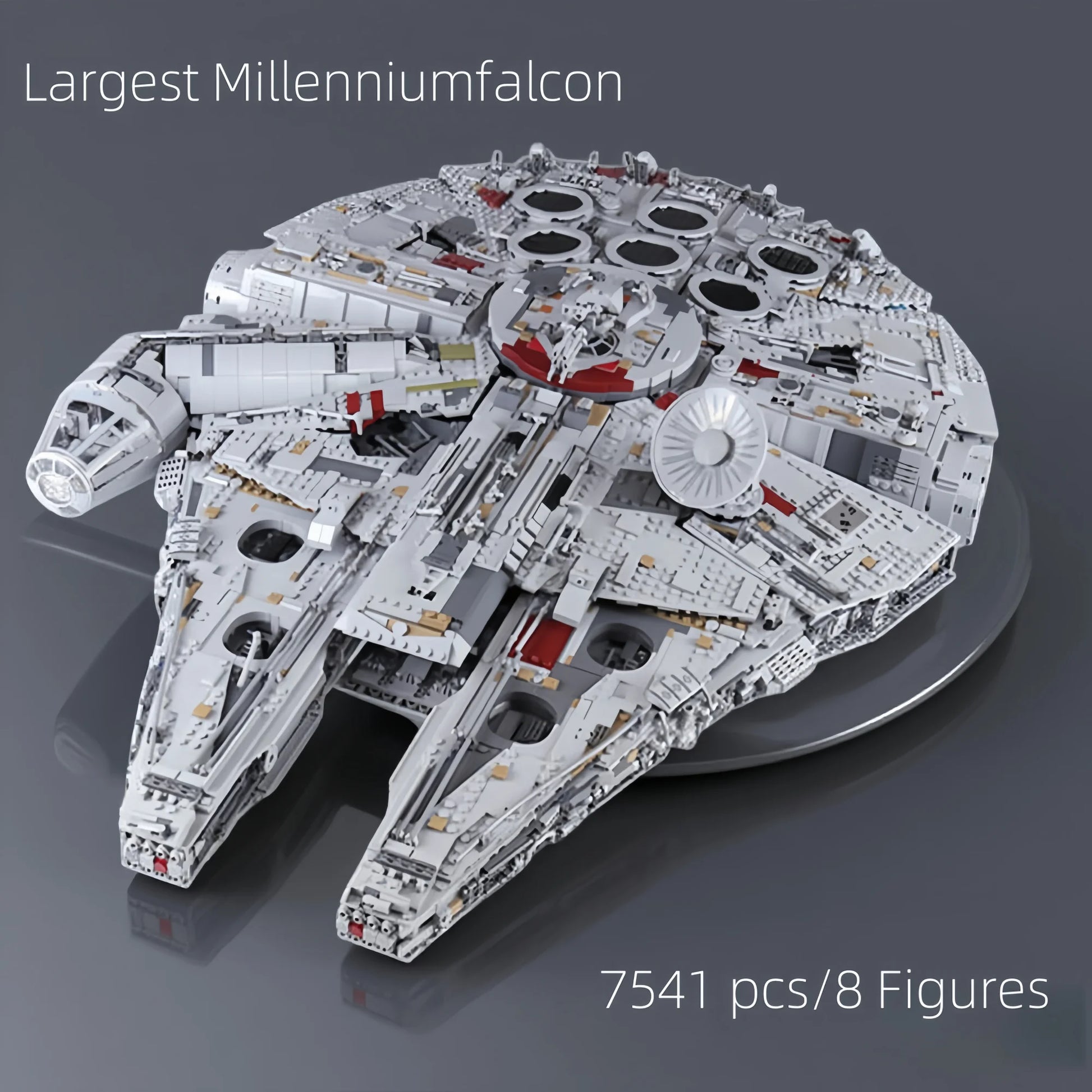 7541Pcs Largest Millenniumfalcon Starship Model Bricks 75192 Building  - Detail View