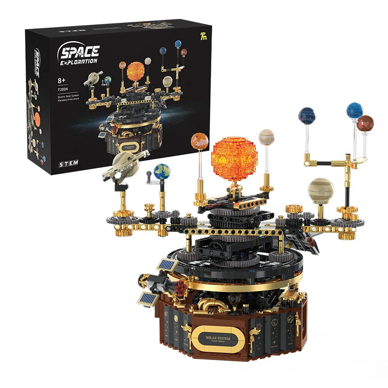 STEM Electric Rotating Universe Electric Solar System Light Building Blocks Sun Earth Model Space Sc
