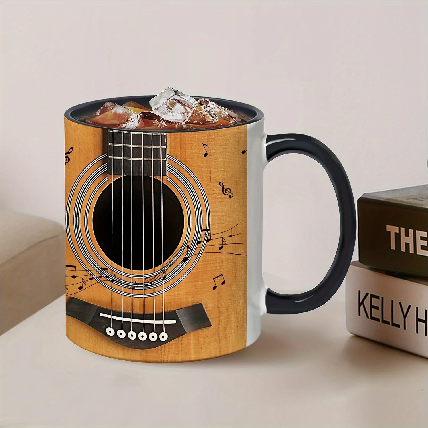 Guitar Lovers Ceramic Mug Musical Notes Novelty Cups Gift for Music Lovers Frien - View 4
