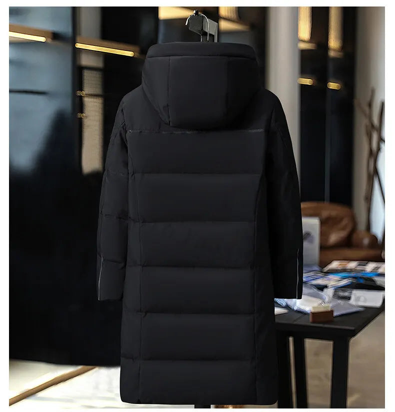 Luxury Men Down Jackets Fashion Hooded Collar Work Warm Down Filled Coat Casual Business Lightweight - Gallery image 9