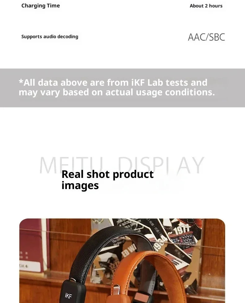 IKF R2 Retro Wireless Headphones Stereo Bass Sport Noise Reduction