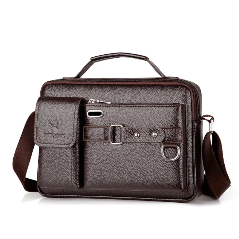 2024 New Men Shoulder Bag for 10.4" Ipad PU Leather Business