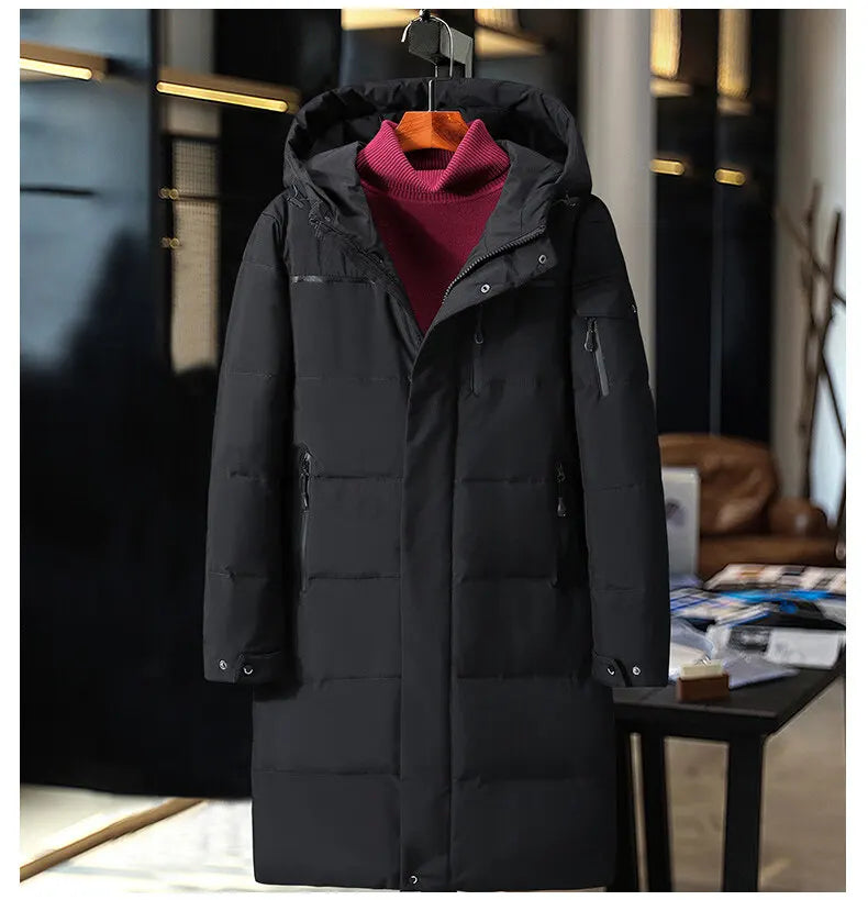 Luxury Men Down Jackets Fashion Hooded Collar Work Warm Down Filled Coat Casual Business Lightweight - Gallery image 10
