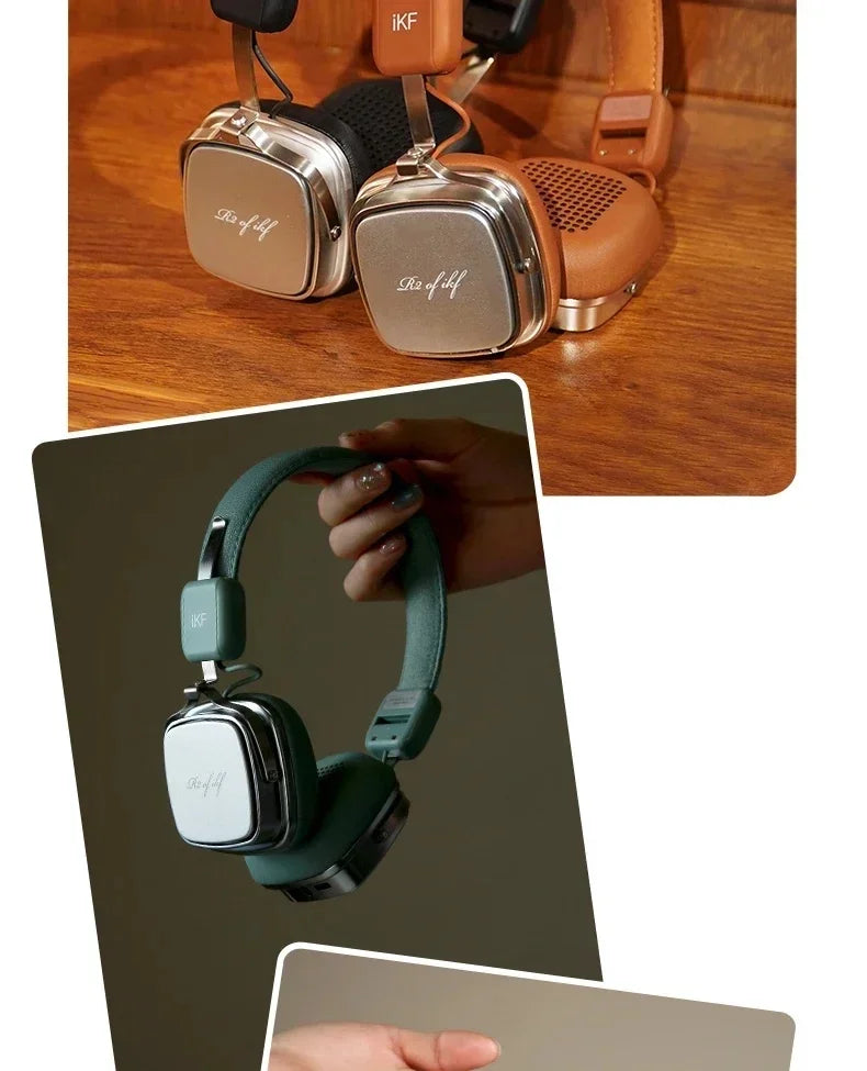IKF R2 Retro Wireless Headphones Stereo Bass Sport Noise Reduction