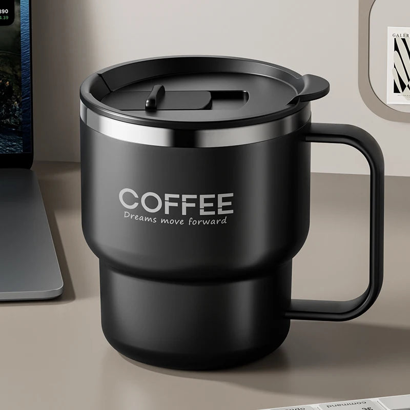 Stainless Steel Coffee Mug - Double Wall Insulated 304 - Features Highlight