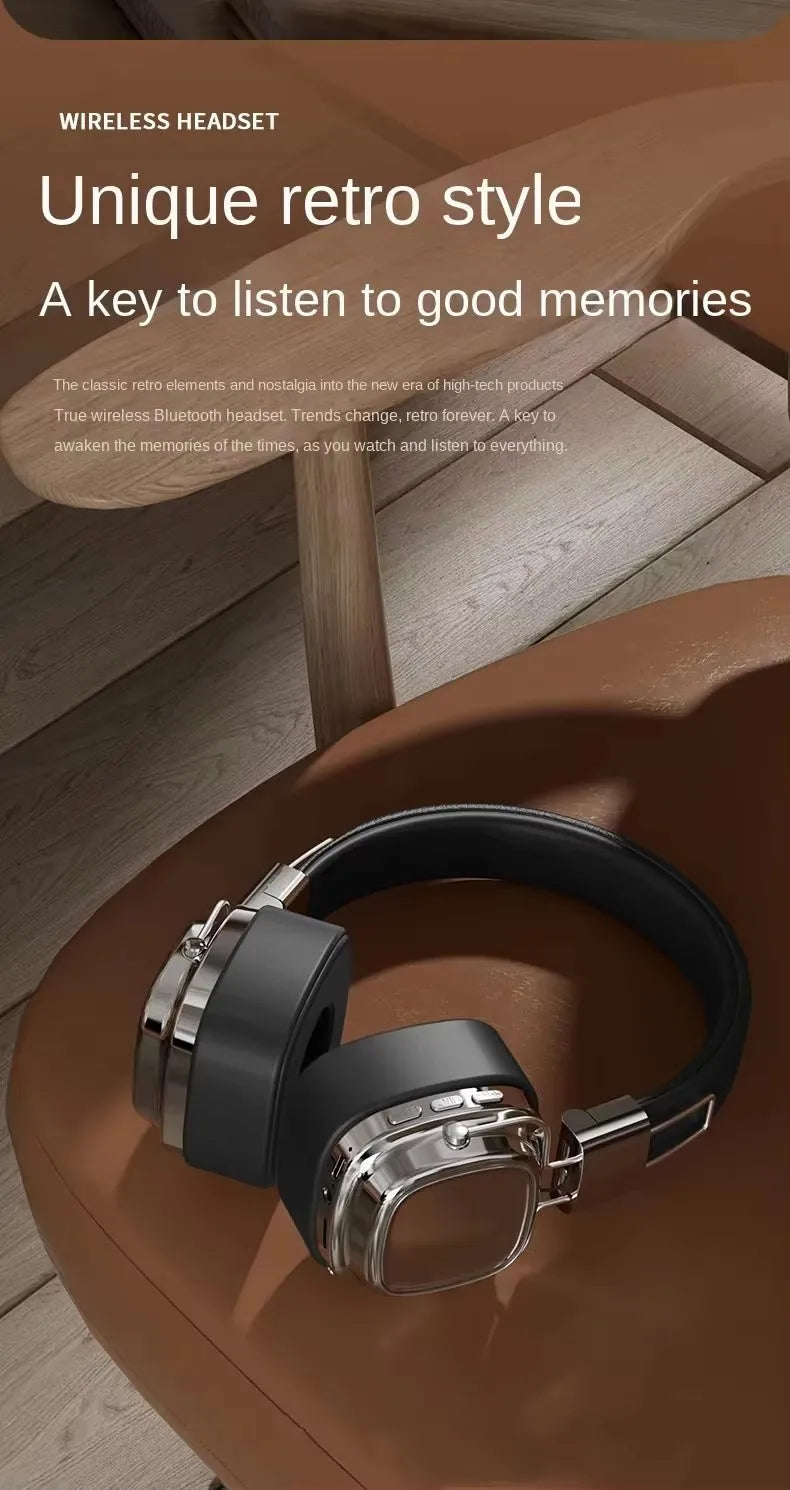 Good Classic Over Ear Studio Dj Stereo V 5.3 Wireless Retro