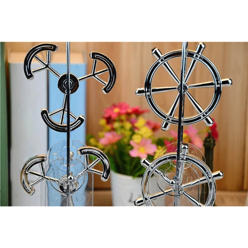 Metal and Plastic Double-Swinging Chaotic Desk Sculpture Electric