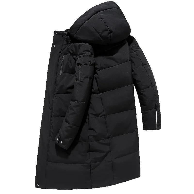 Luxury Men Down Jackets Fashion Hooded Collar Work Warm Down Filled Coat Casual Business Lightweight - View 5