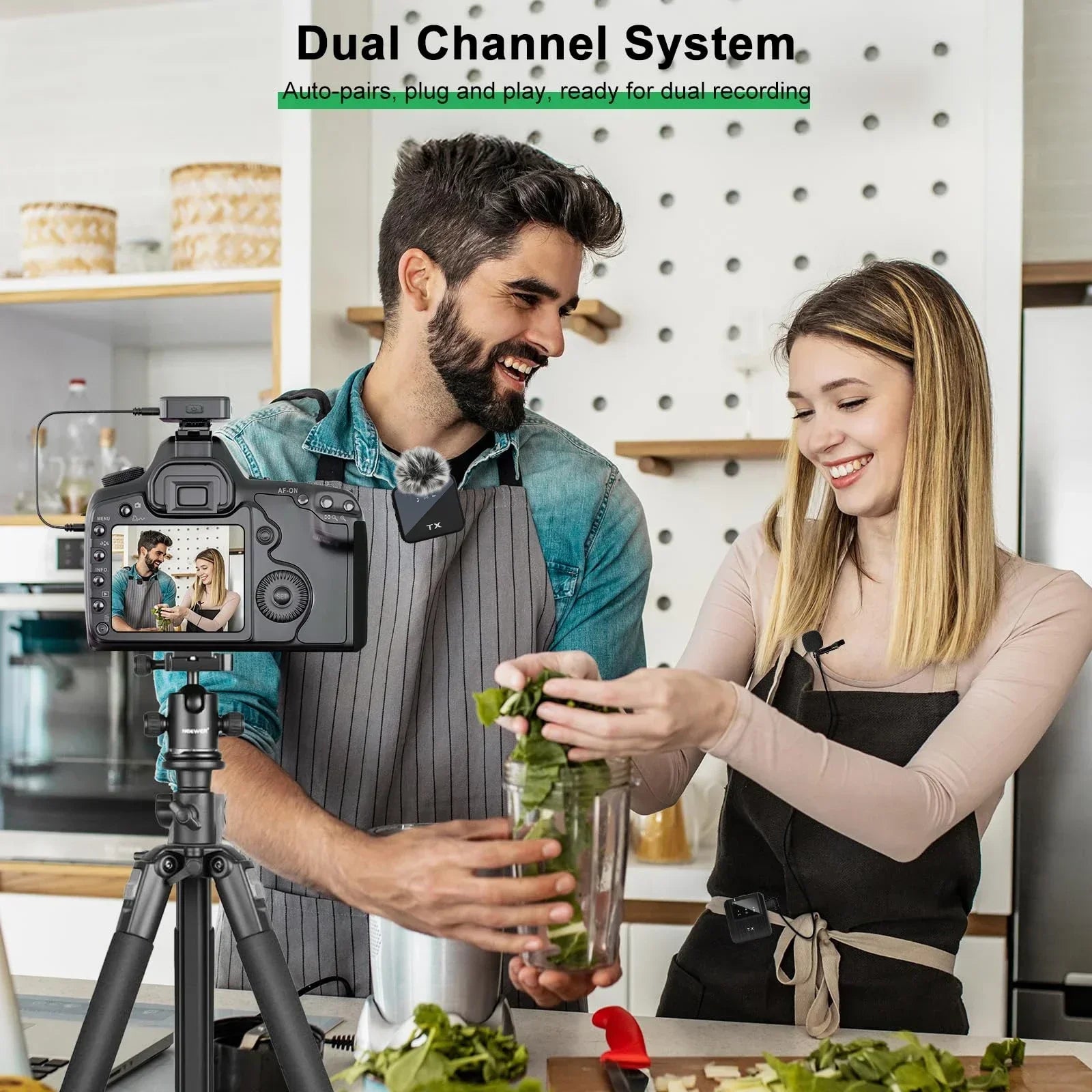 Wireless Lavalier Microphone for Camera,iPhone,Android,Microphone Reverb Sound Video Recording Podcast Noise Reduction Clip mic - Product Image 9