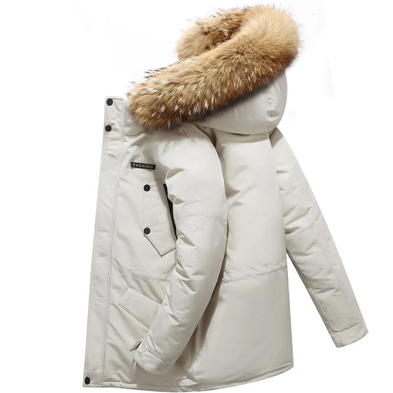 Winter Down Jacket Men -30 Degree Large Fur Collar Warm Hooded Puffer Thicken Parkas Luxury Brand Mi - Gallery image 19