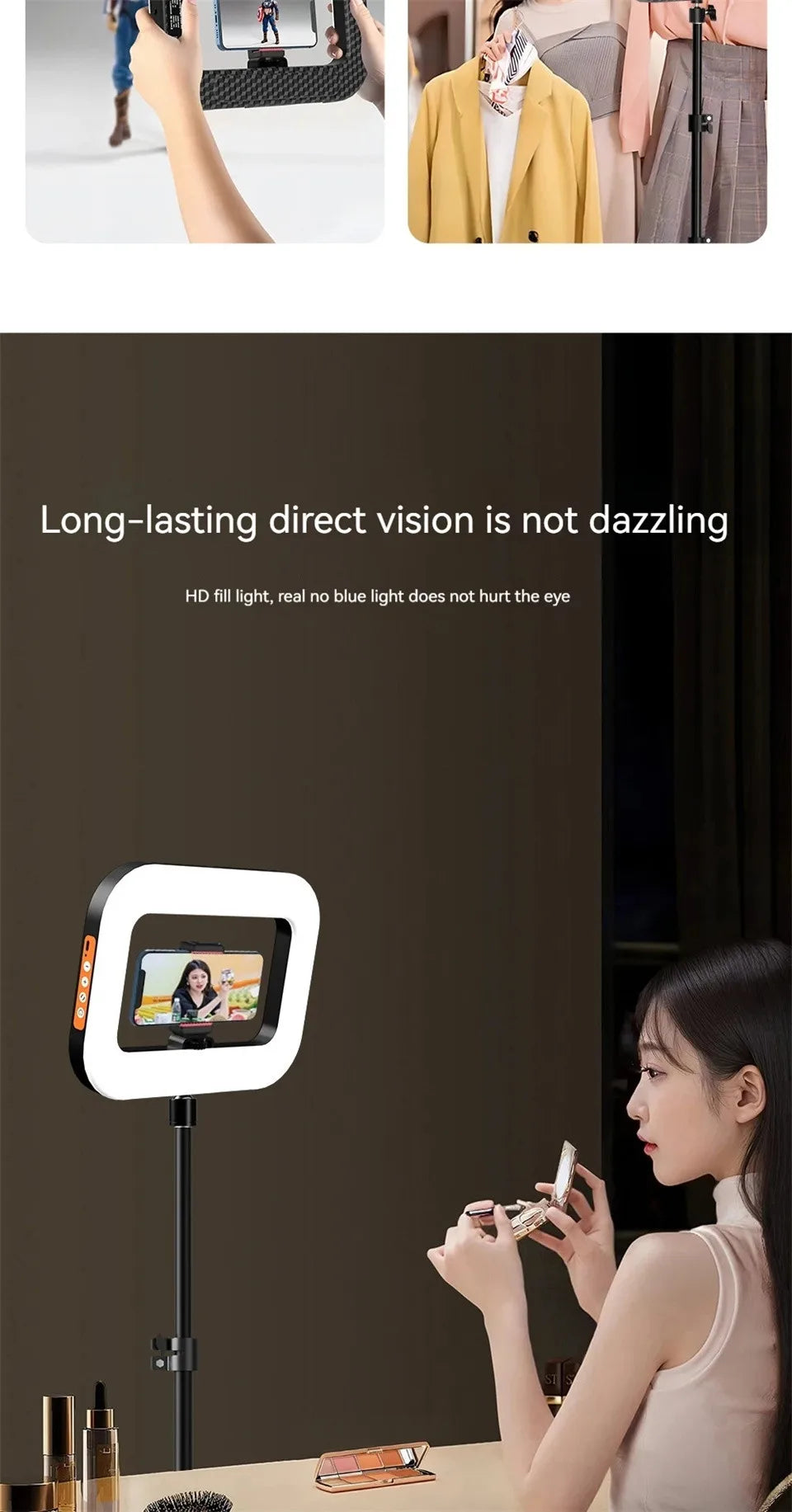 New Handheld Ring LED Rechargeable Fill light Mobile Phone Live