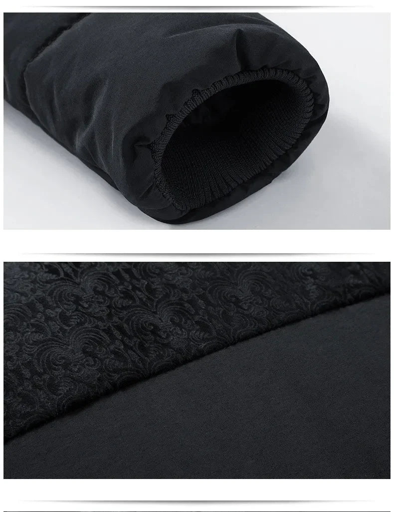 Puffer Jacket Men's Plush Thickened Parkas Stand Collar Jacket Men's Coat Winter Warm Thick Zipper C - Gallery image 12