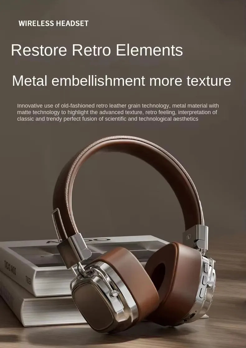 Good Classic Over Ear Studio Dj Stereo V 5.3 Wireless Retro